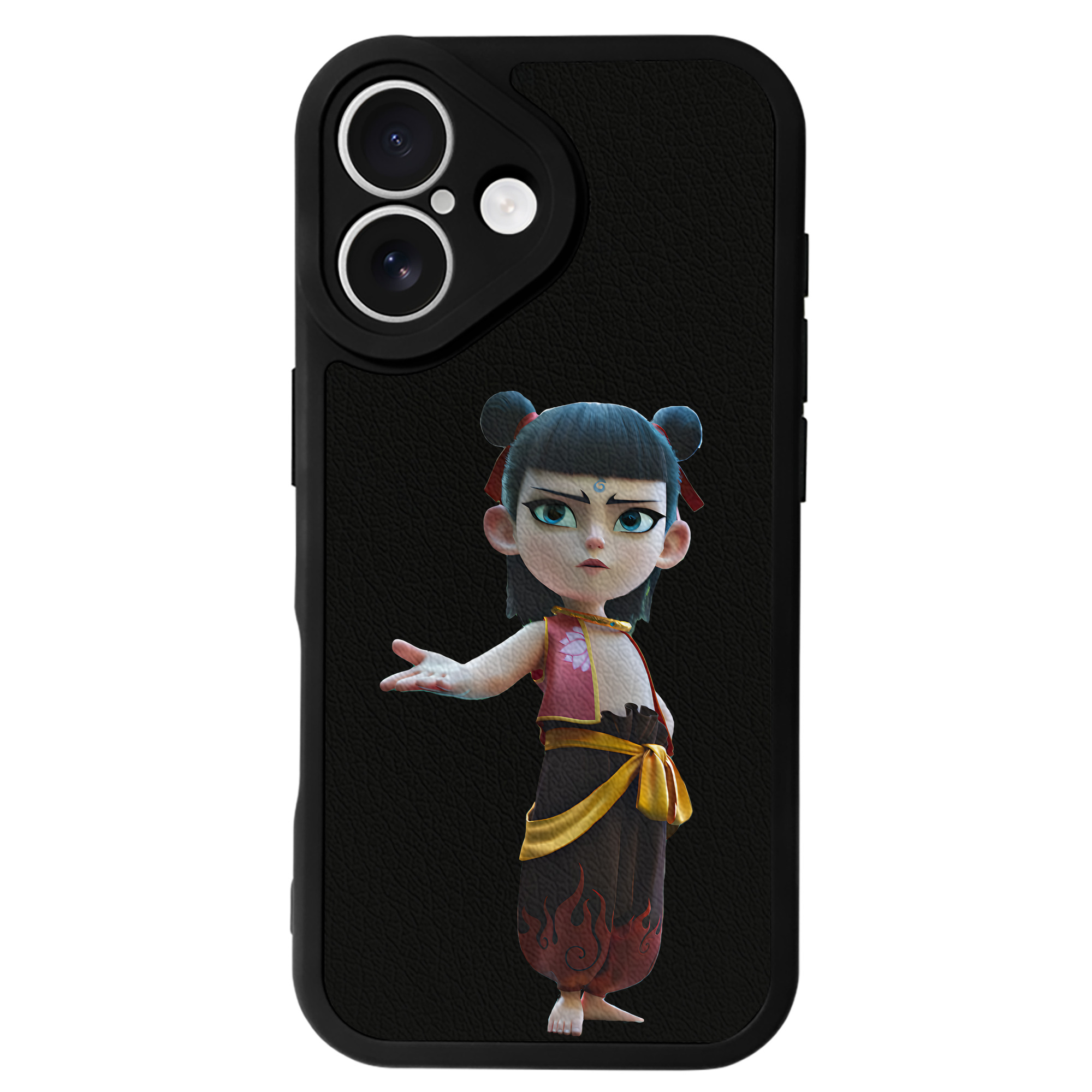 （画像用） Ne Zha 2 ナタ 魔童の大暴れ 【iPhone 16シリーズ対応】シリコンスマホケース（レザー調） 材質：シリコン